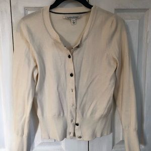 Banana republic small cashmere silk white cardigan